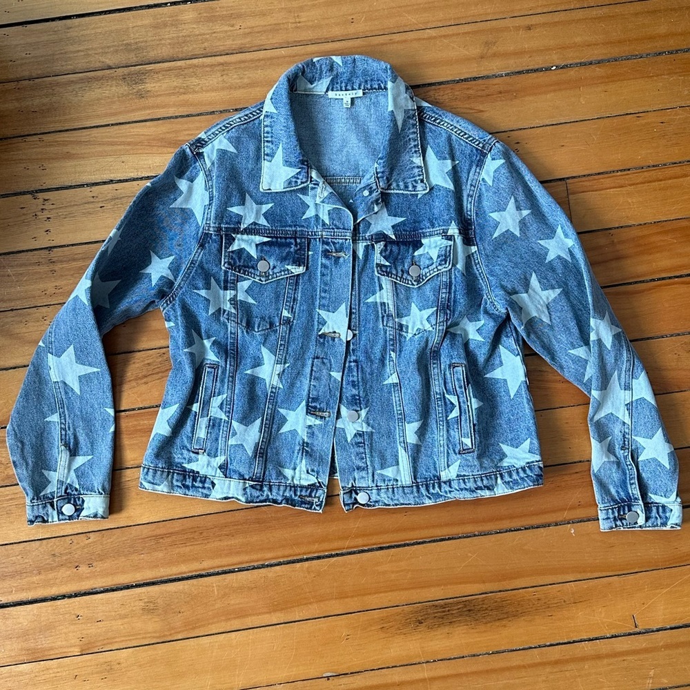 Denim Star Print Jacket​